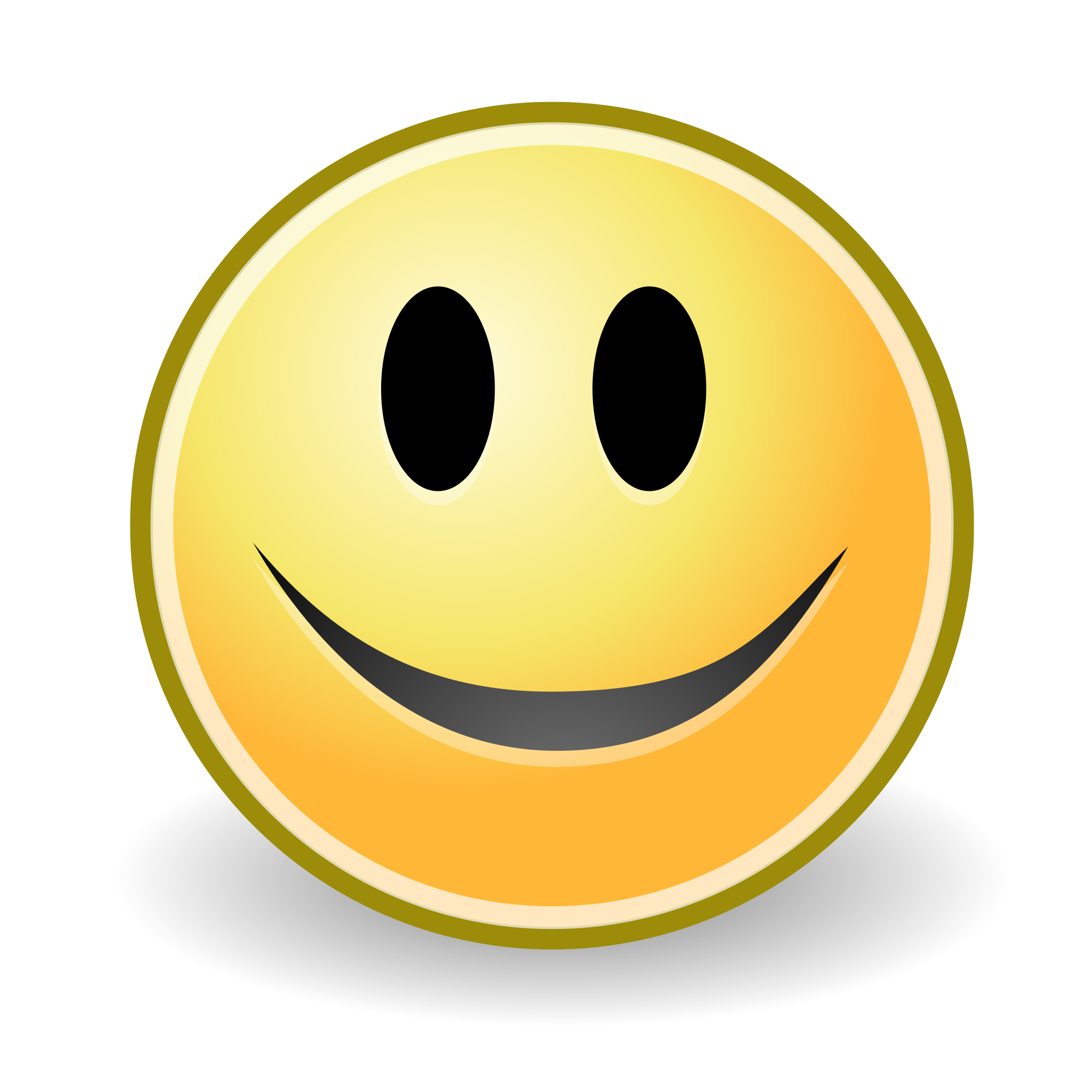 Cartoon Smile Png File (black, orange, beige, pink)