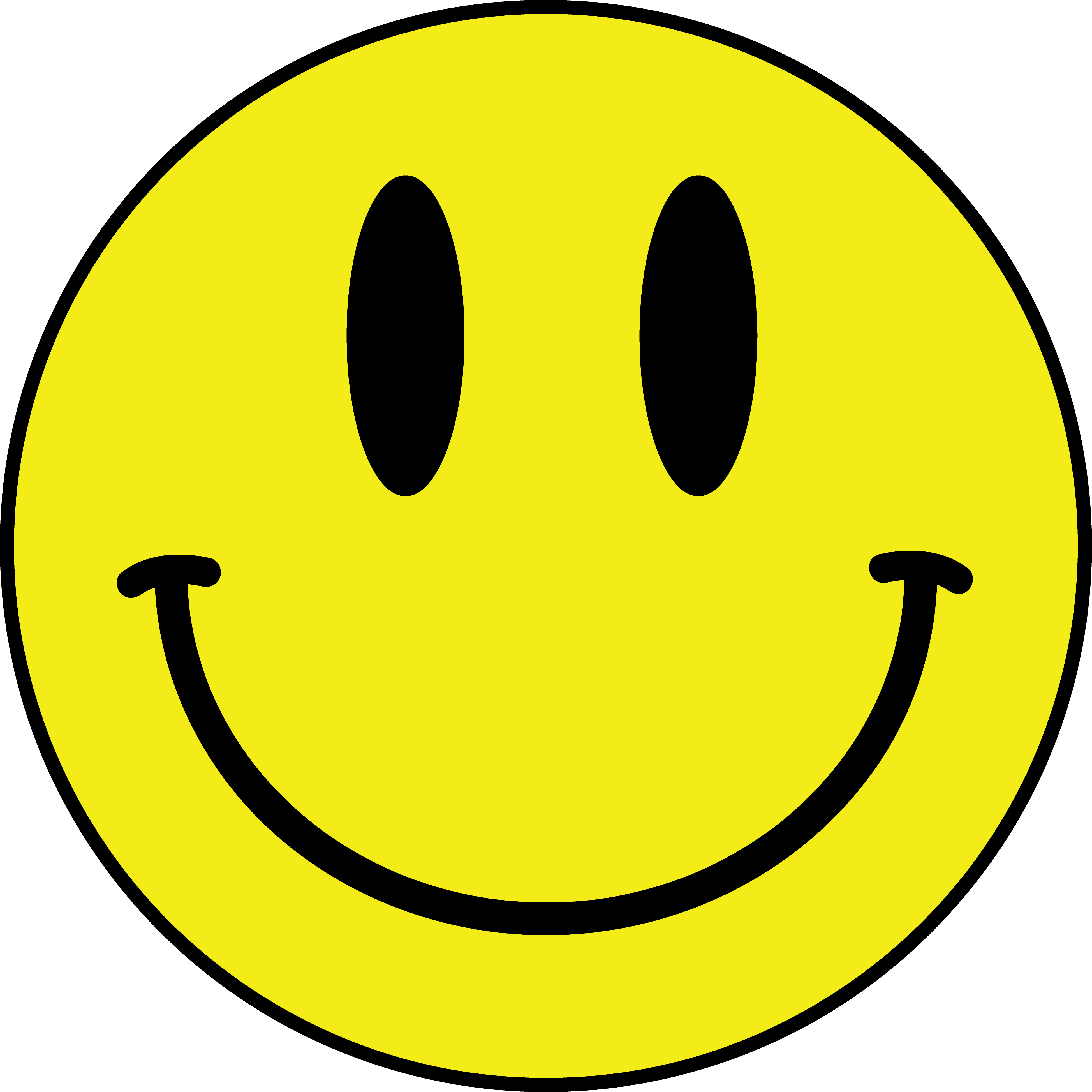 Cartoon Smile Png Pic (black, yellow)