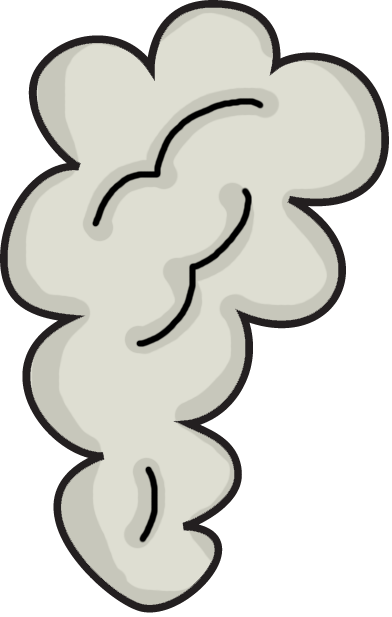 Cartoon Smoke Png File (white, beige, silver)