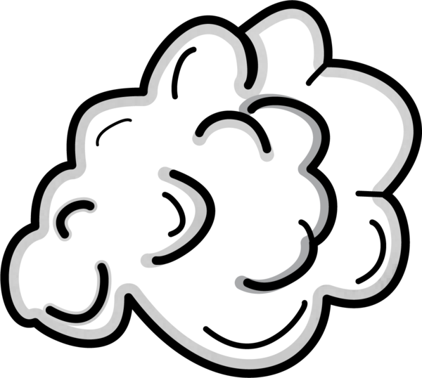 Cartoon Smoke Png Photos (black, white, silver)