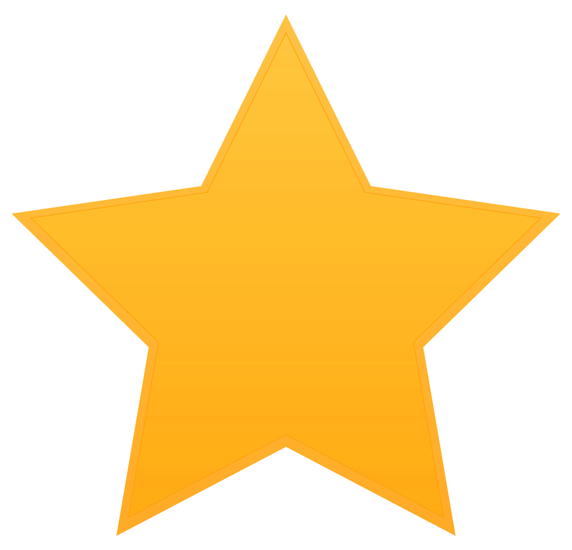 Cartoon Star Png File (white, orange)