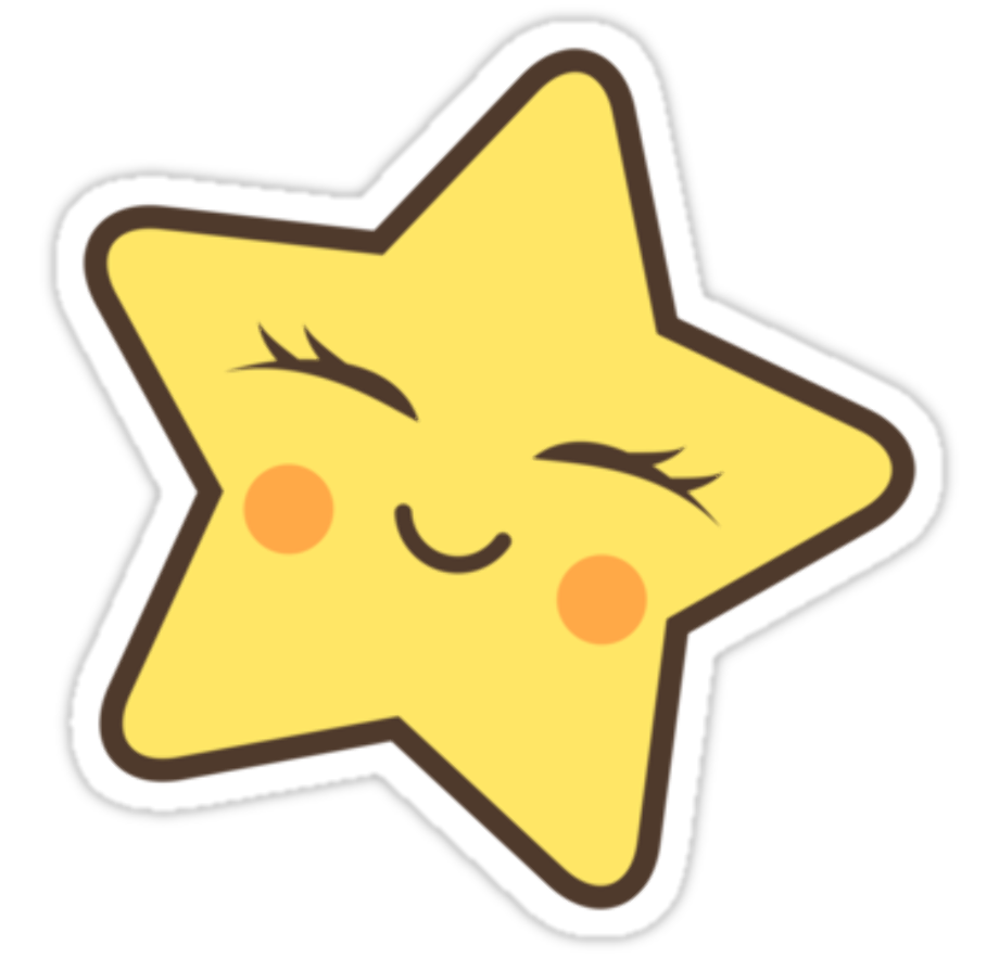 Cartoon Star Png Hd (salmon, yellow, black, white, gold)