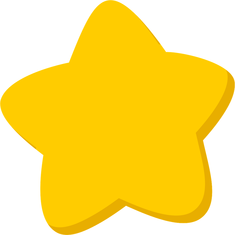 Cartoon Star Png Isolated Pic (black, orange, gold)