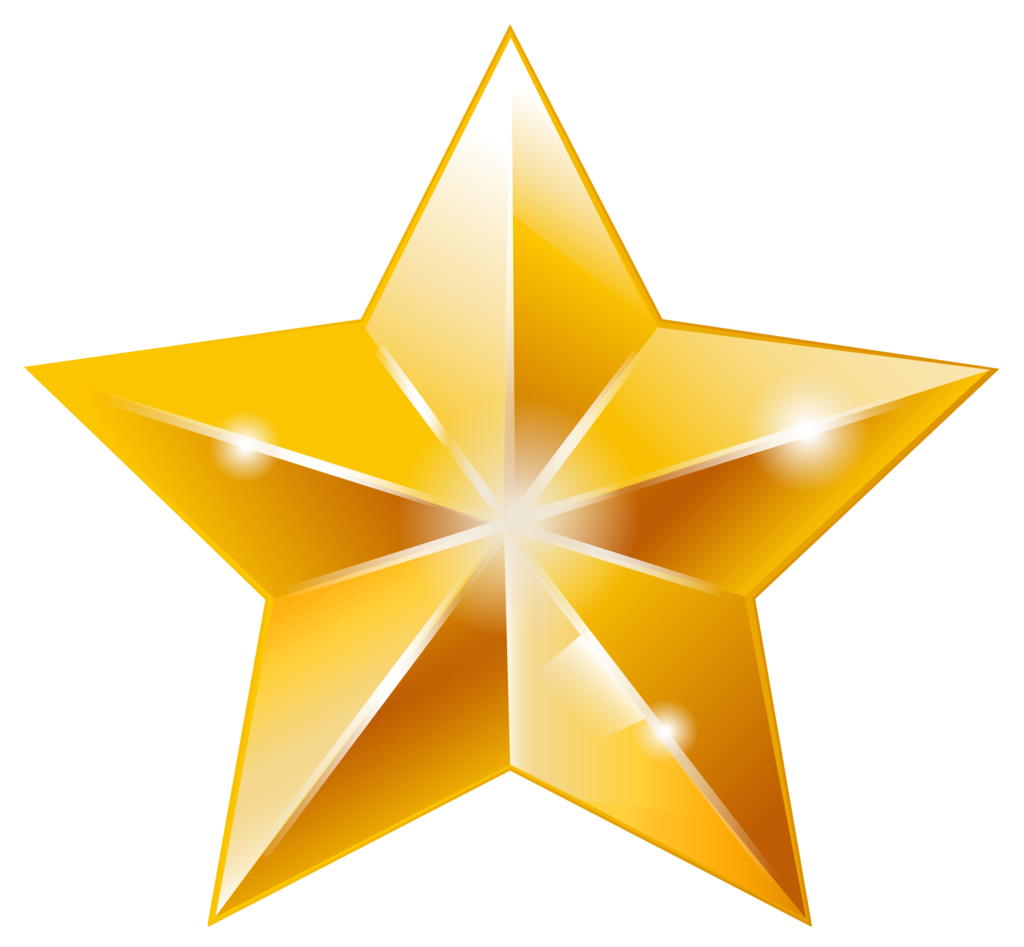 Cartoon Star Png Pic (orange, black, white, gold, pink)