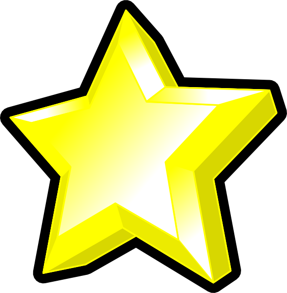 Cartoon Star Png Transparent (white, yellow, black, gold)