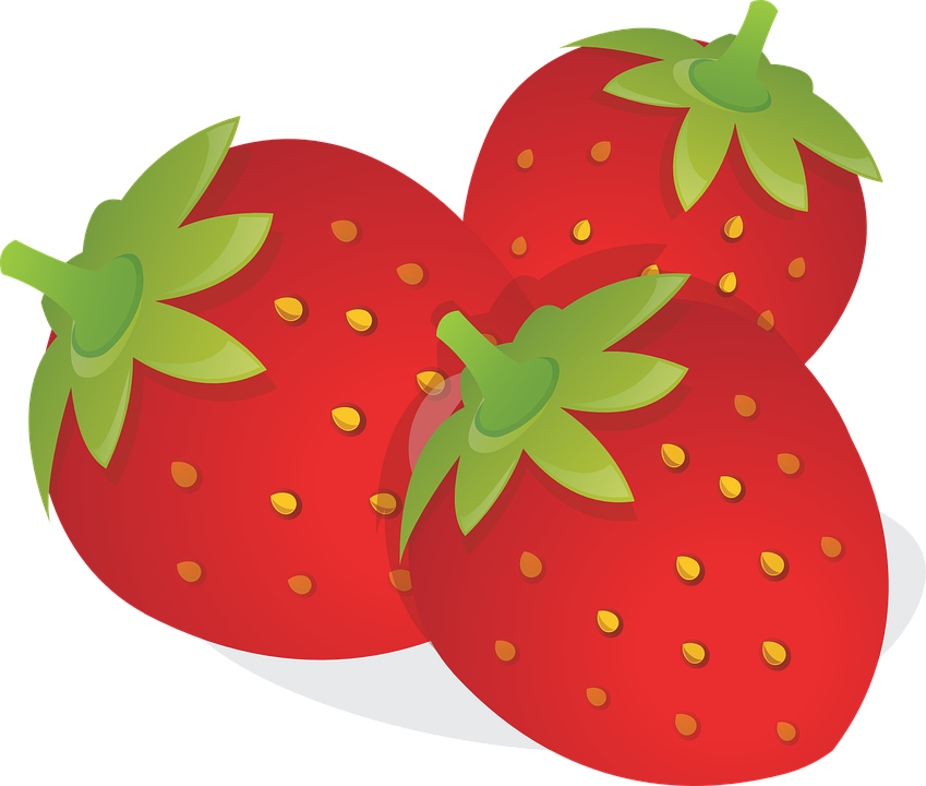 Cartoon Strawberry Png Clipart (black, chocolate, lavender)