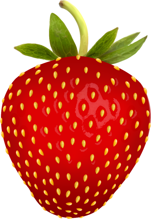 Cartoon Strawberry Png Image (black, red, maroon)