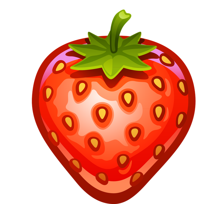 Cartoon Strawberry Png Photos (black, red, maroon, salmon)