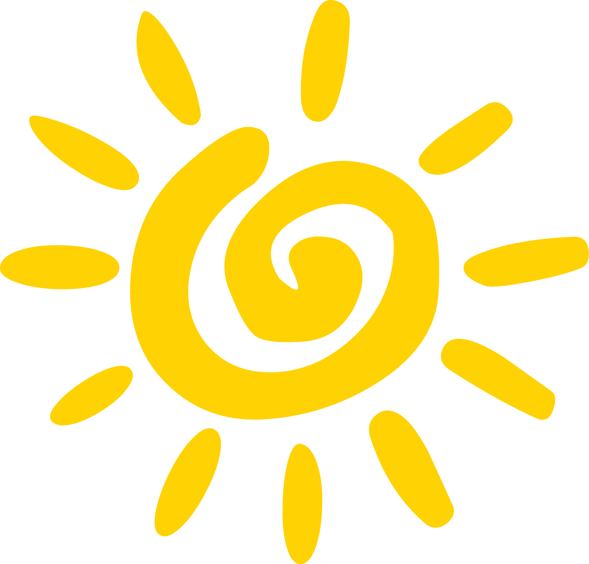 Cartoon Sun Png Clipart (gold, white)