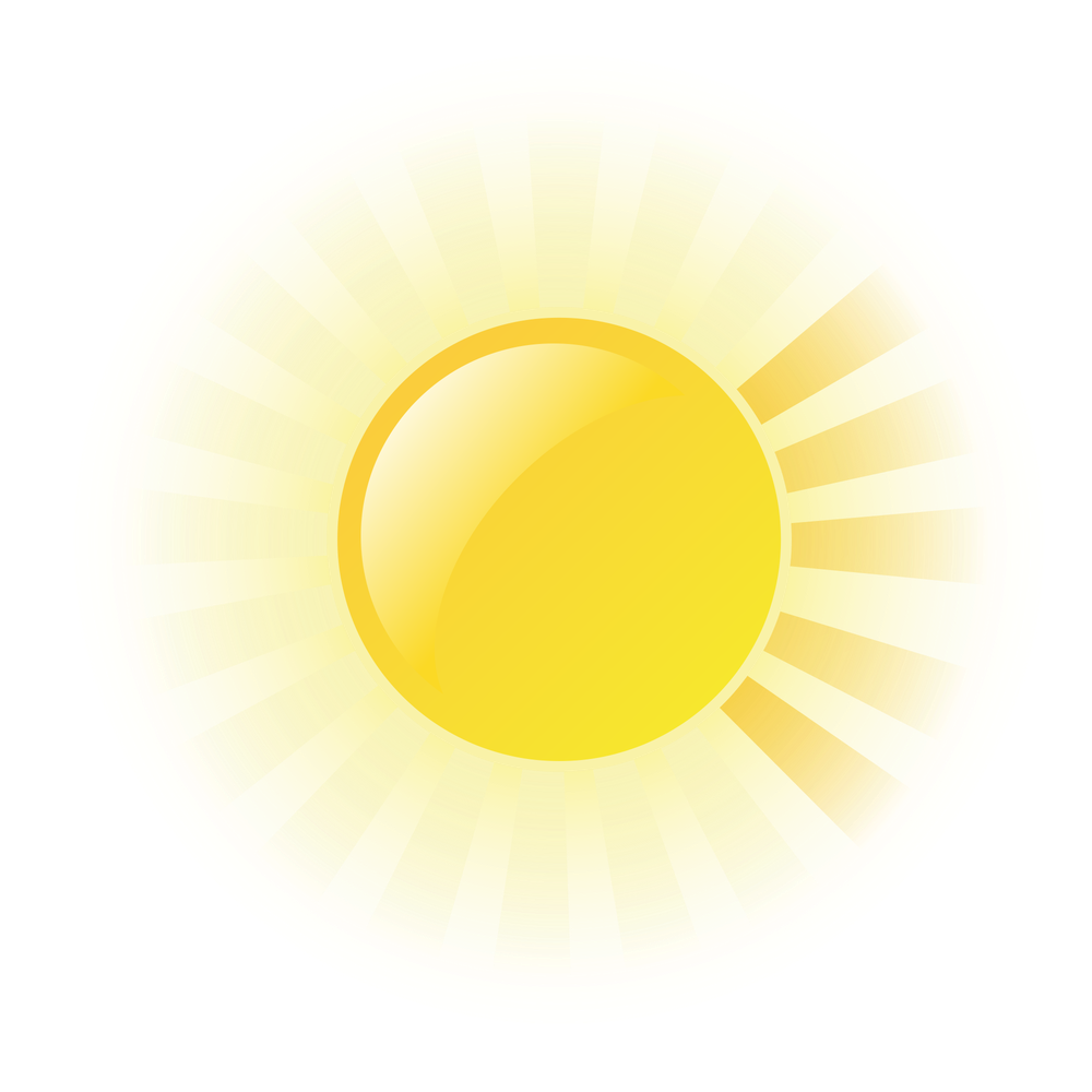 Cartoon Sun Png File (black, white, beige, gold)