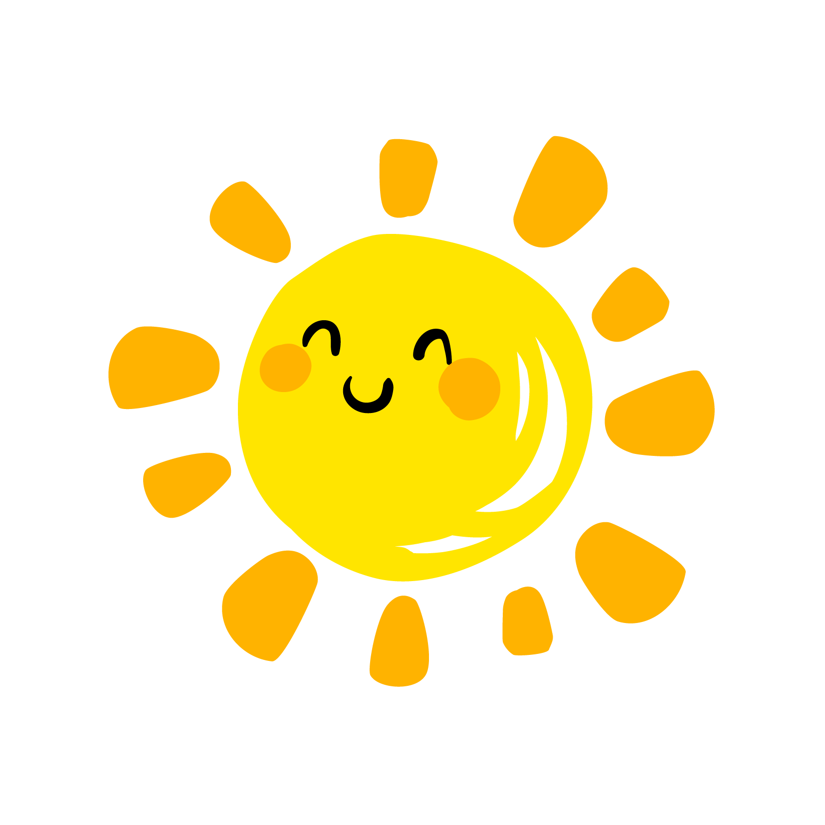 Cartoon Sun Png Hd (black, orange, gold)