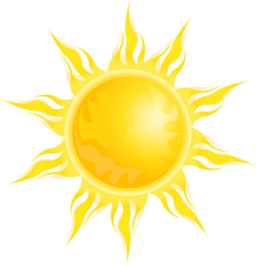 Cartoon Sun Png Image (gold, black, orange)