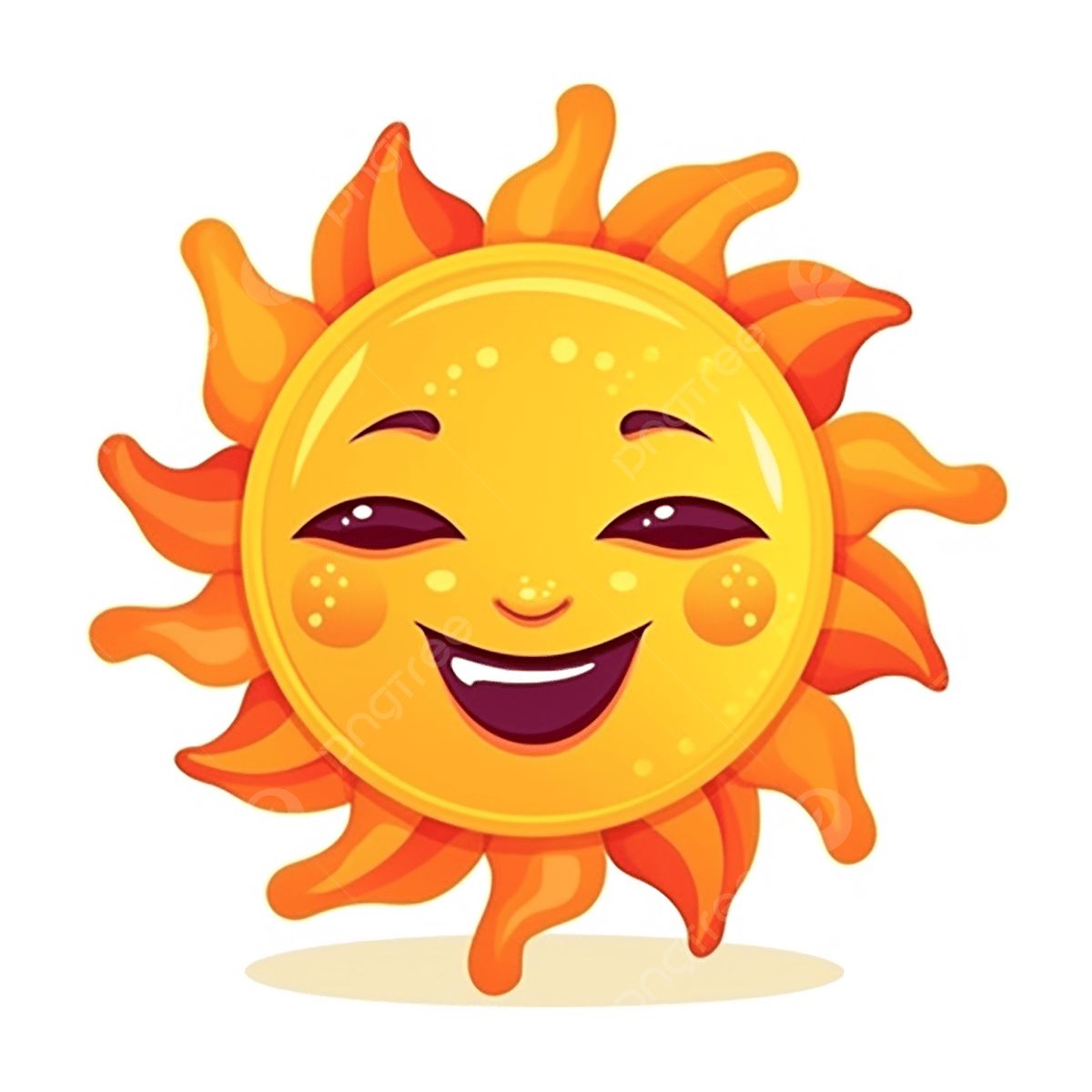 Cartoon Sun Png Image (gold, beige, gray)