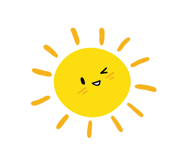 Cartoon Sun Png Isolated File (white, orange, gold)