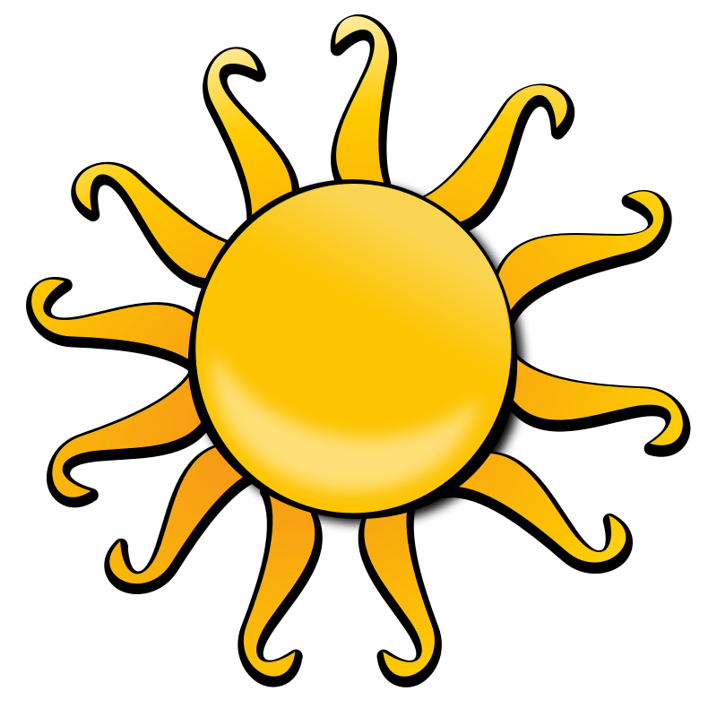 Cartoon Sun Png Isolated Hd (black, pink, orange, gold)