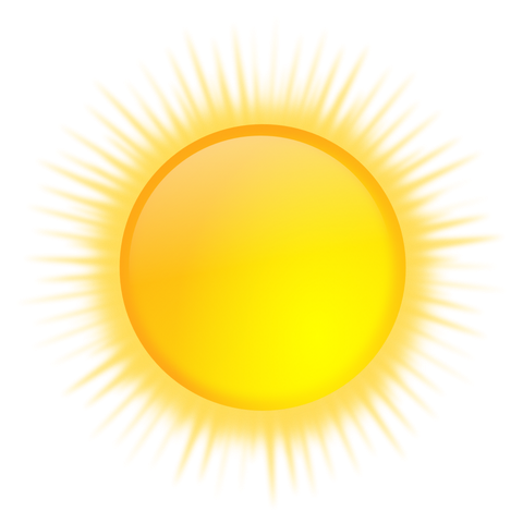 Cartoon Sun Png Pic (black, gold)