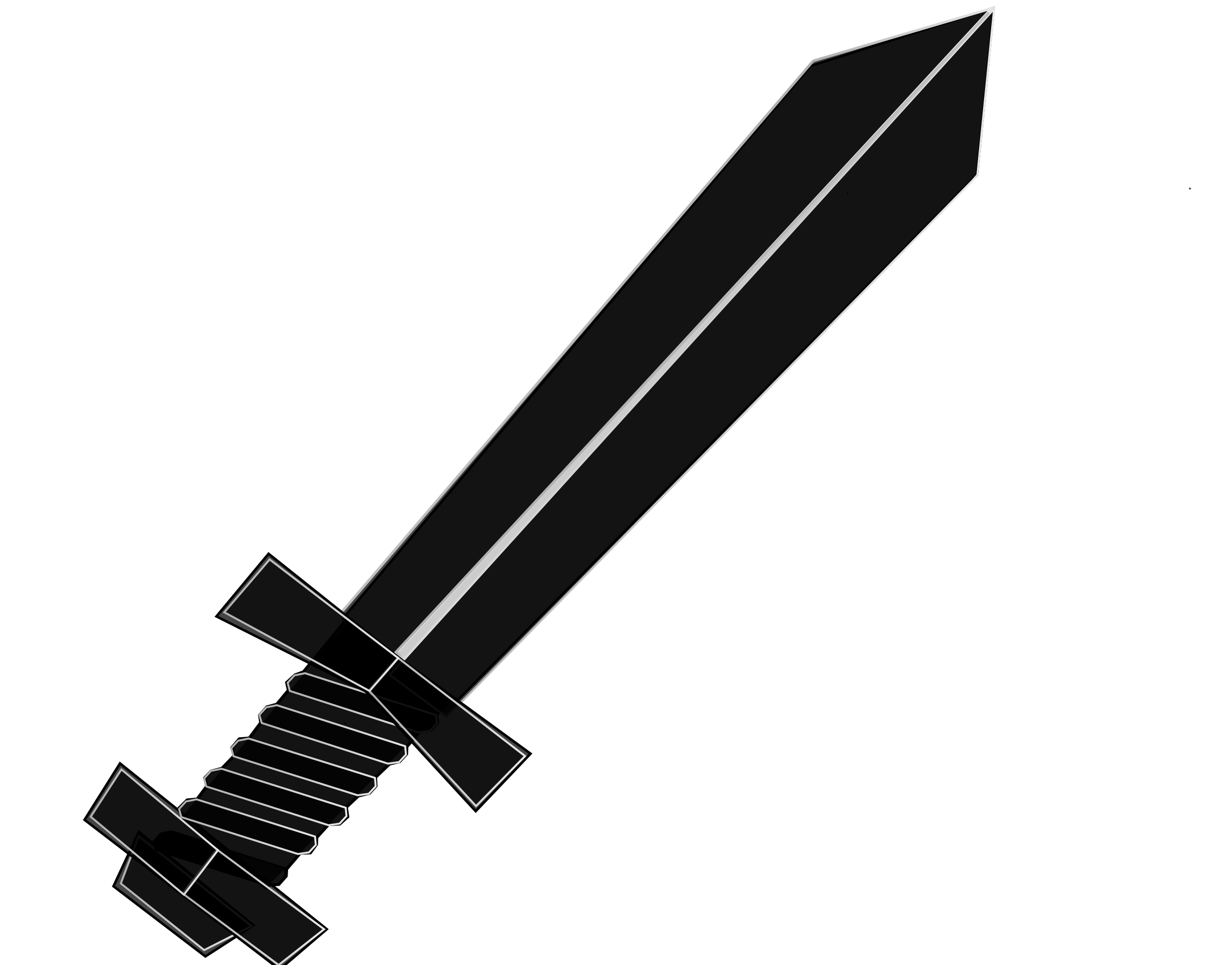 Cartoon Sword Png Hd (black)