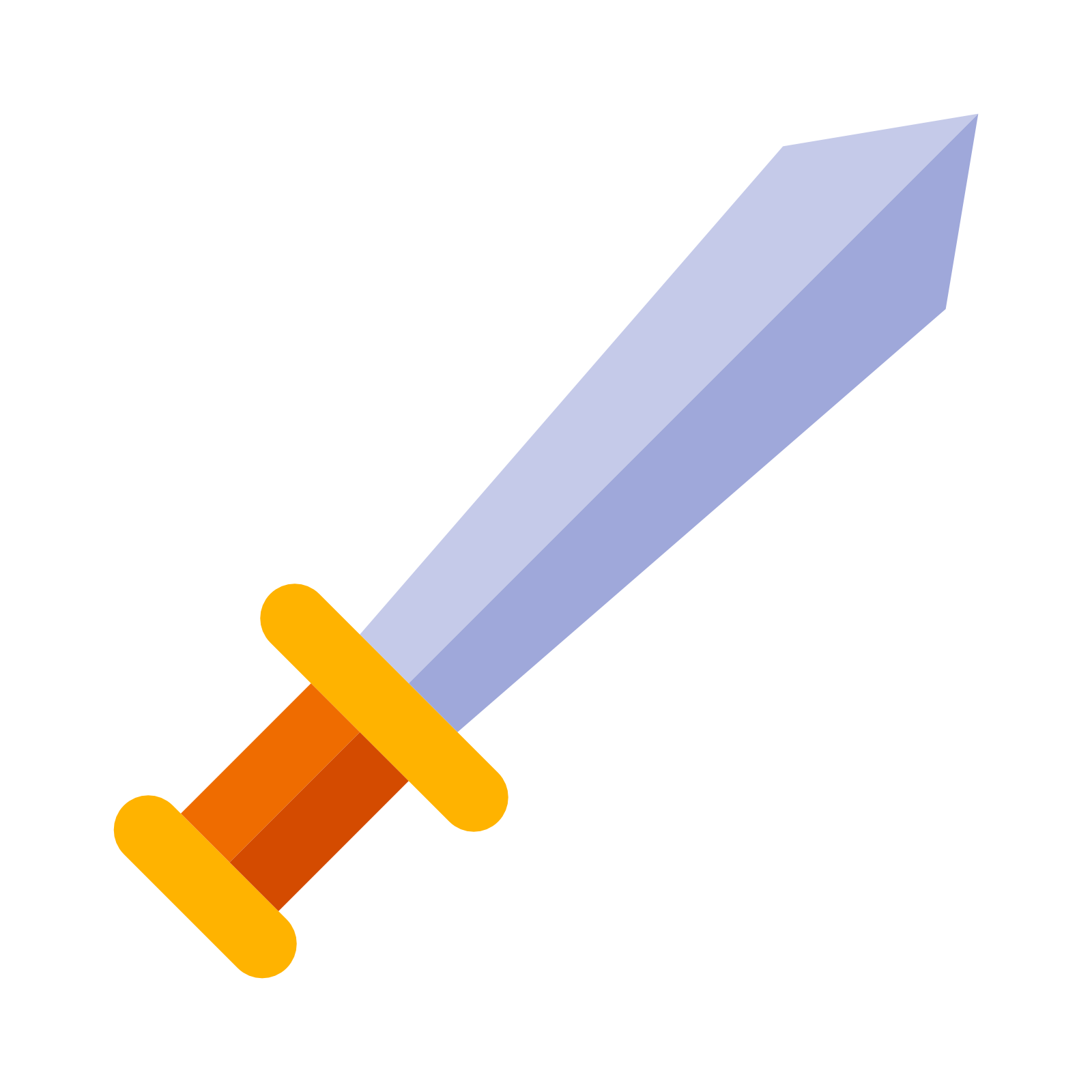 Cartoon Sword Png Photo (white, orange, silver, chocolate)