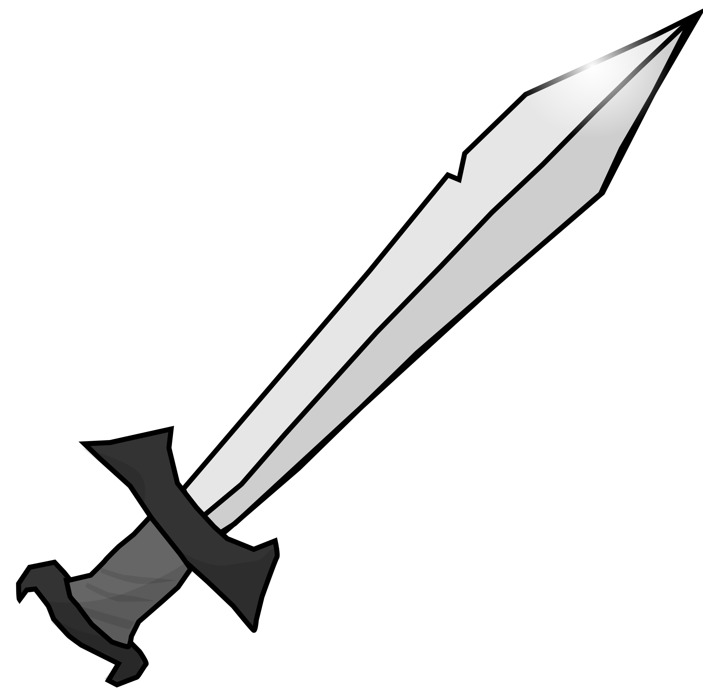 Cartoon Sword Png Pic (silver, black, white, gray, lavender)