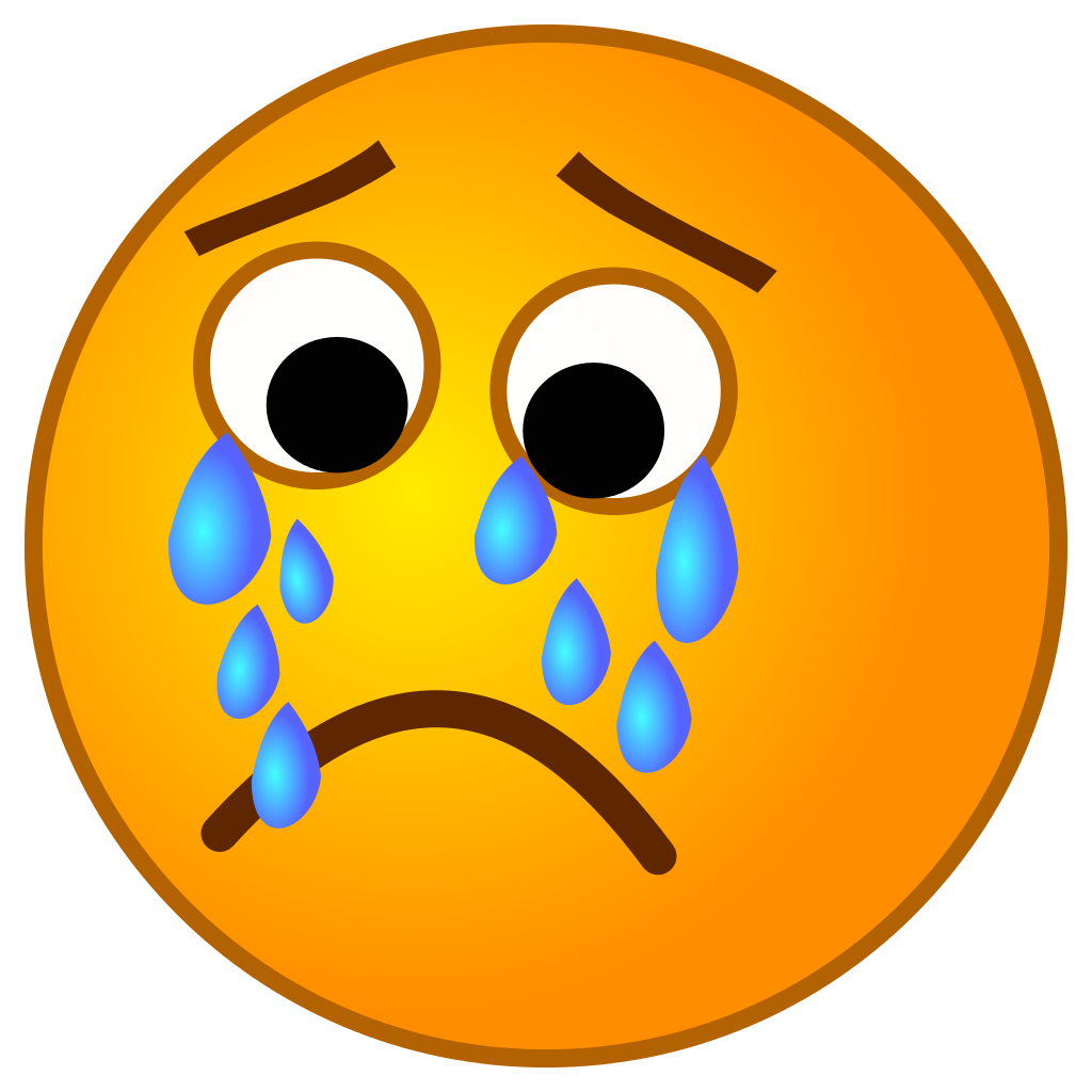 Cartoon Tears Png File (black, white, orange)