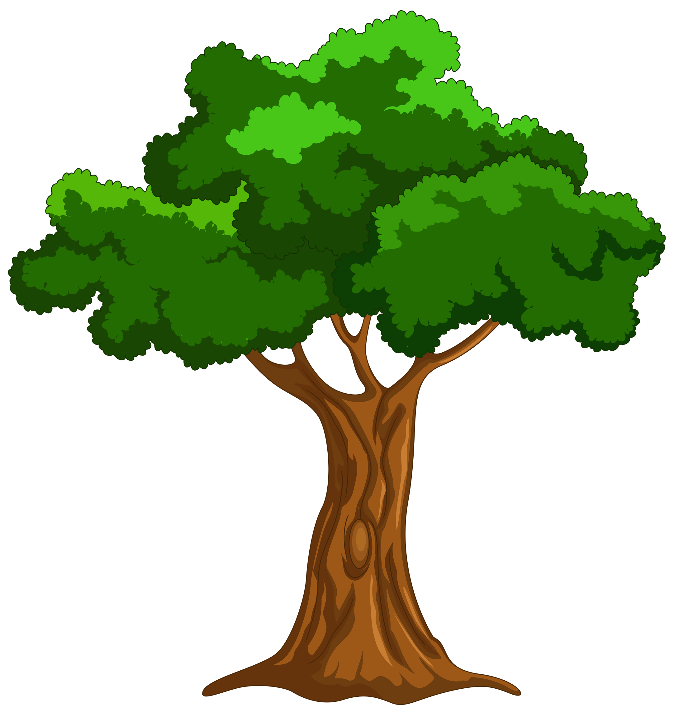 Cartoon Tree Png Clipart (black, olive, green)