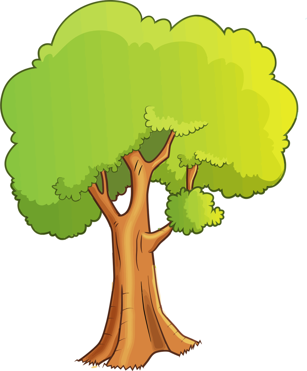 Cartoon Tree Png Hd Isolated (black, olive, gold)