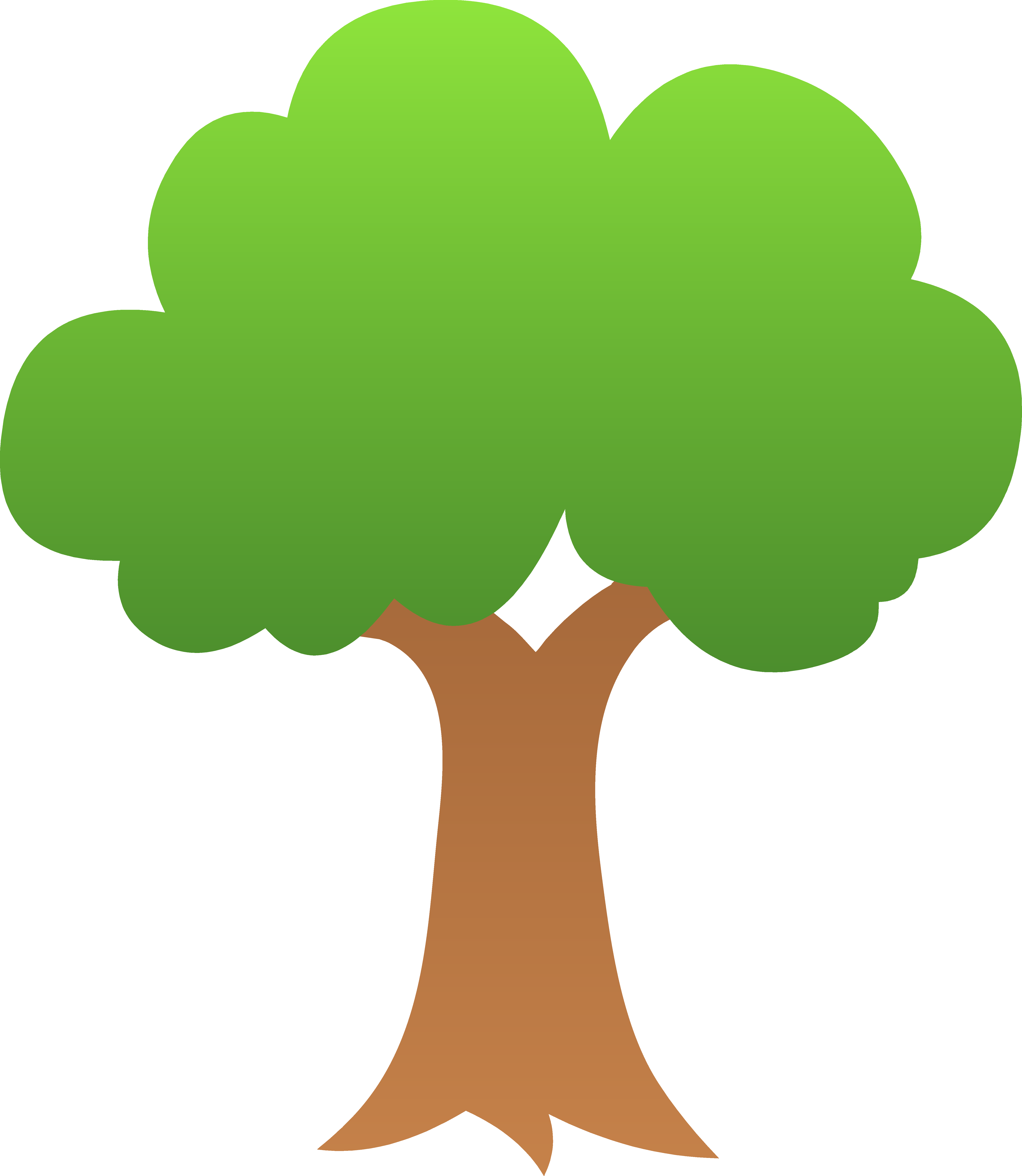 Cartoon Tree Png Isolated File (white, olive)