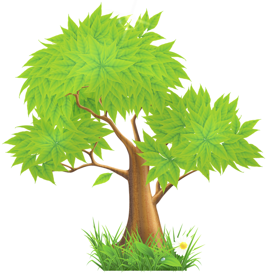 Cartoon Tree Png Isolated Hd (black, white, olive)