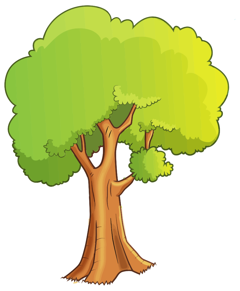 Cartoon Tree Png Photo (black, olive, gold)