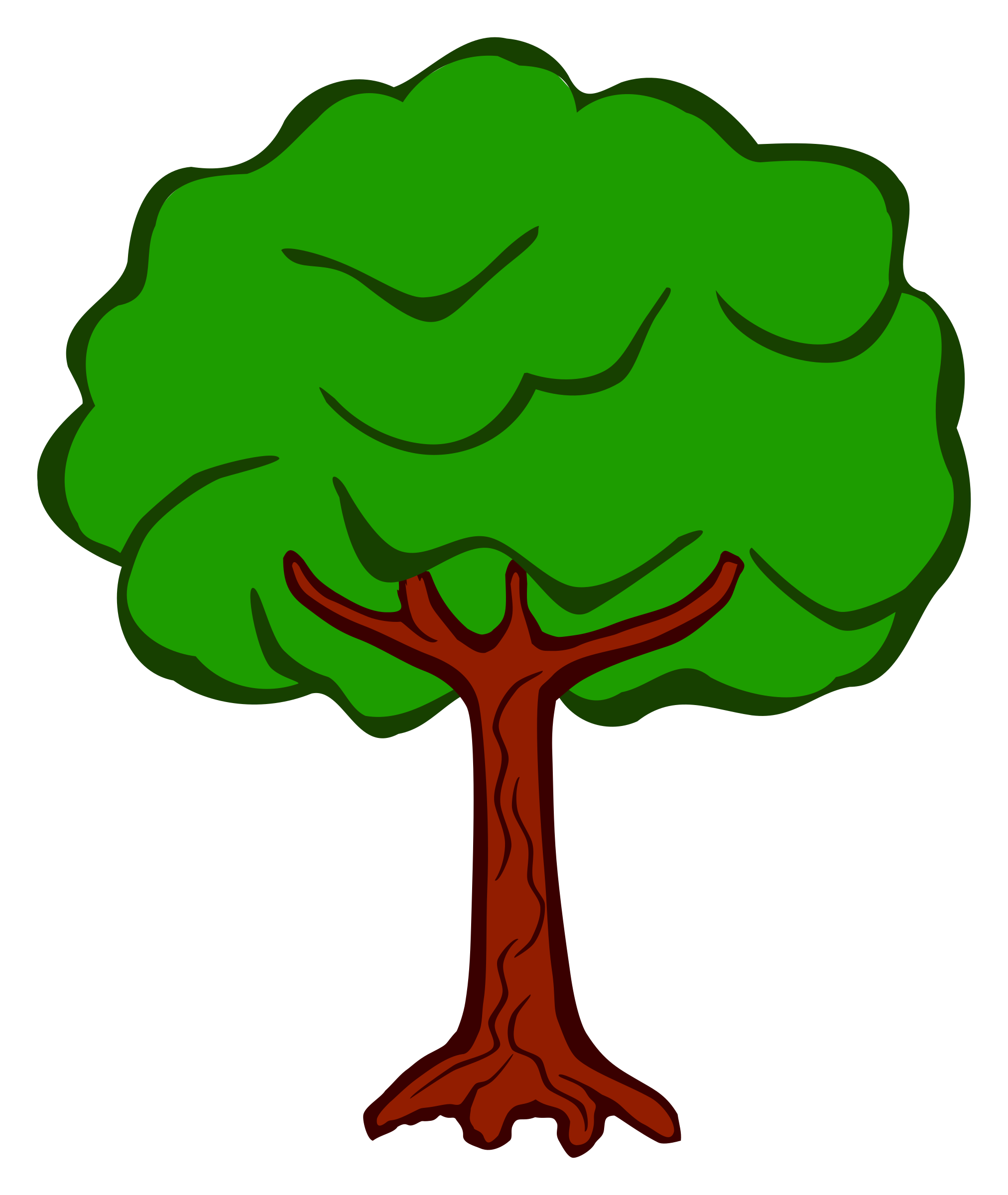 Cartoon Tree Png Photos (black, maroon, green)