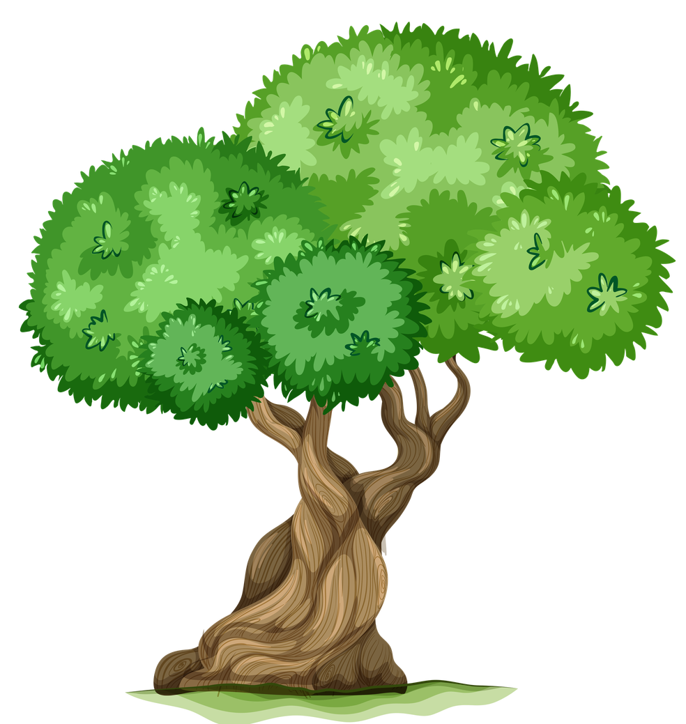 Cartoon Tree Png Picture (silver, green, black, gray, olive)