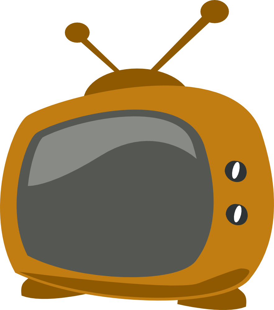 Cartoon Tv Png Pic (white, gray, chocolate, olive)