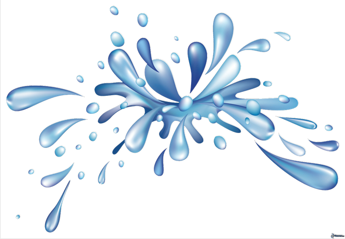 Cartoon Water Splash Png Clipart (black)