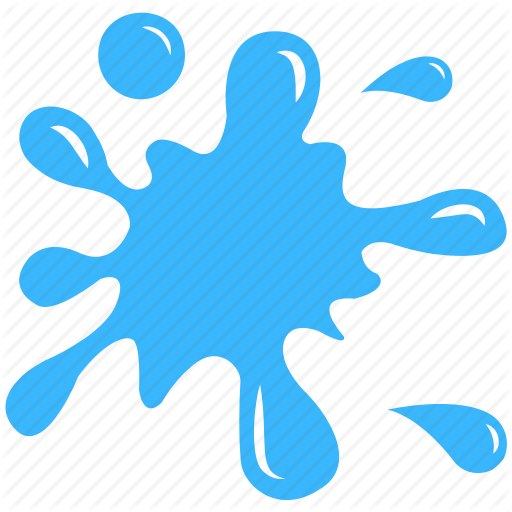 Cartoon Water Splash Png Image (black, greenish blue)