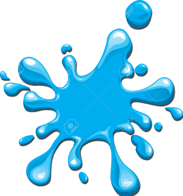 Cartoon Water Splash Png Isolated Image (black, greenish blue)