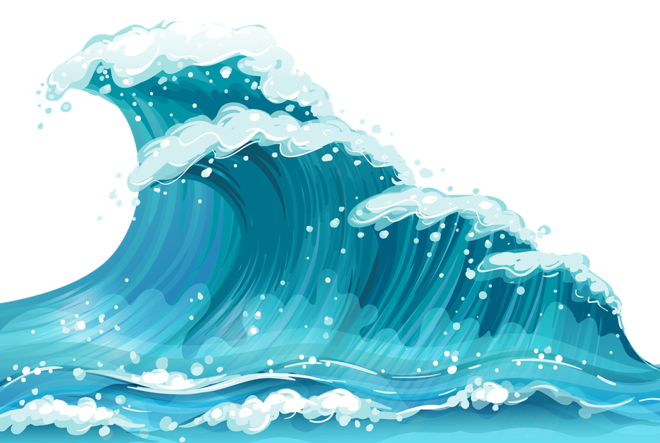 Cartoon Wave Png Picture (black, white, teal, lavender)