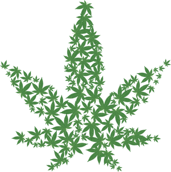 Cartoon Weed Leaf Png Hd (black, gray)