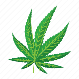 Cartoon Weed Leaf Png Photo (black, indigo)