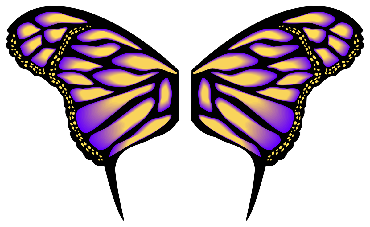 Cartoon Wings Png Free Download (black, gold)