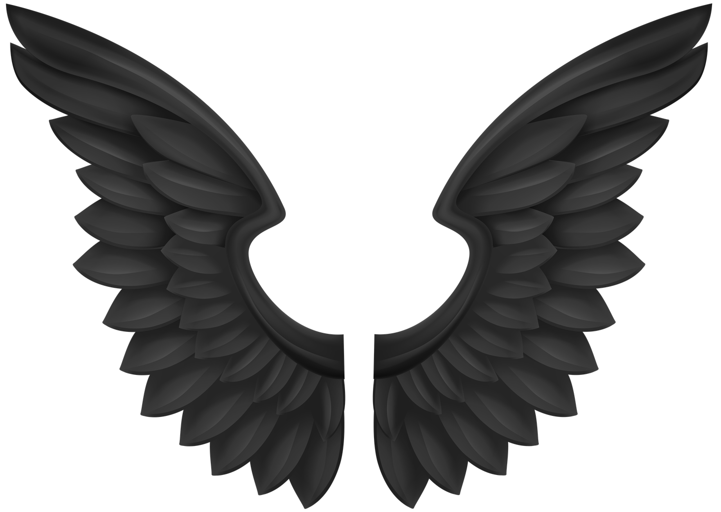 Cartoon Wings Png Isolated Photo (black, indigo)