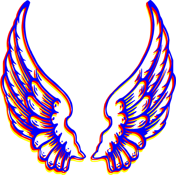 Cartoon Wings Png Pic (white, blue, beige)