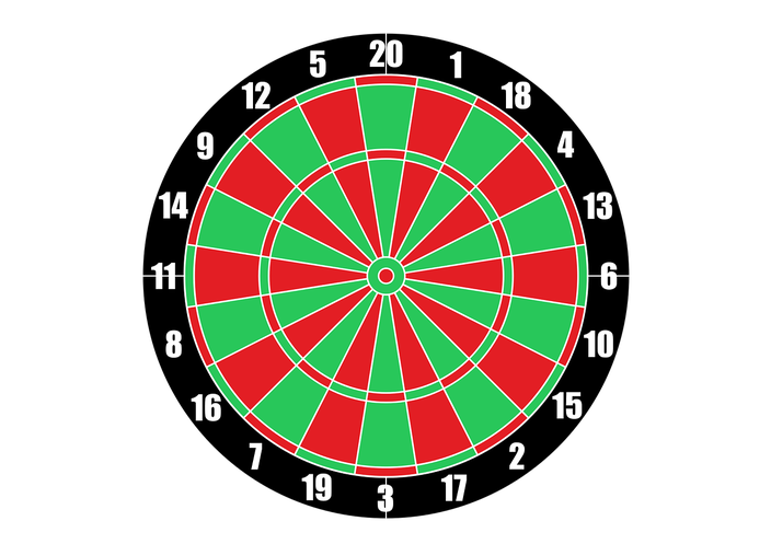 Darts Background Isolated Png (teal, black, red)