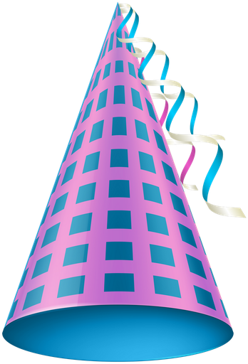 Party Birthday Hat Png Background Isolated Image (black, teal, violet)