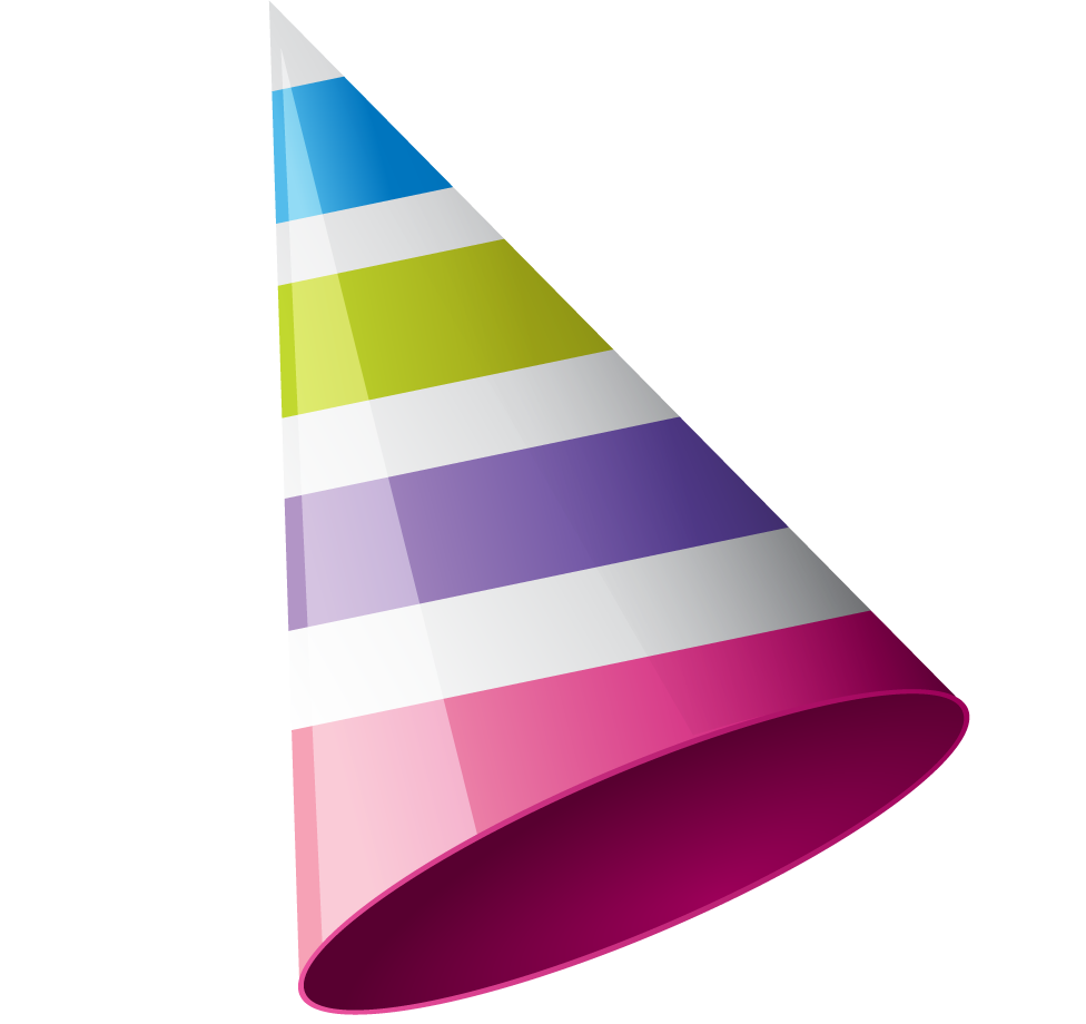 Party Birthday Hat Png Isolated Transparent Image (purple, black, pink, maroon)