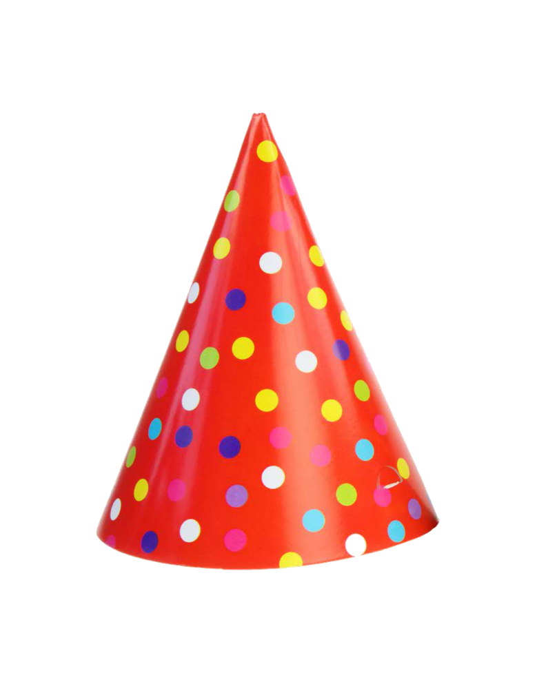 Party Birthday Hat Png Isolated Transparent Picture (red, black, salmon)