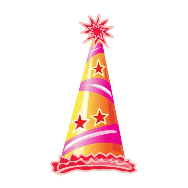 Party Birthday Hat Png Transparent (red, white, purple, chocolate, black)