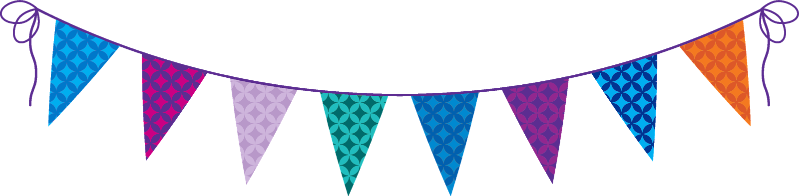 Party Flags Png Isolated Photo (black, teal, chocolate)