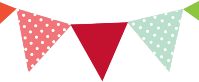 Party Flags Transparent Png (red, black, salmon, mint)