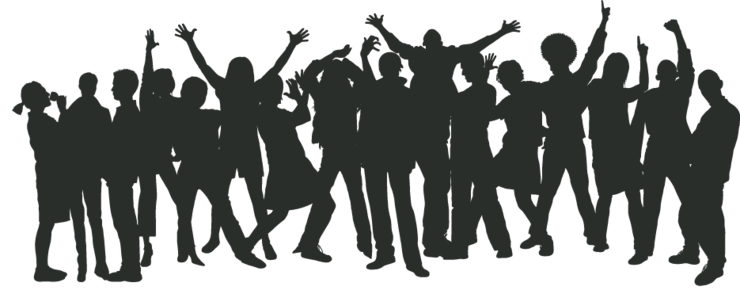 Party Transparent Png (black)