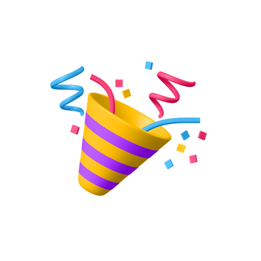 Party Celebration Confetti Emoticon Emoji Icon Free Nobackground Png Icon Download (violet, gold, black)